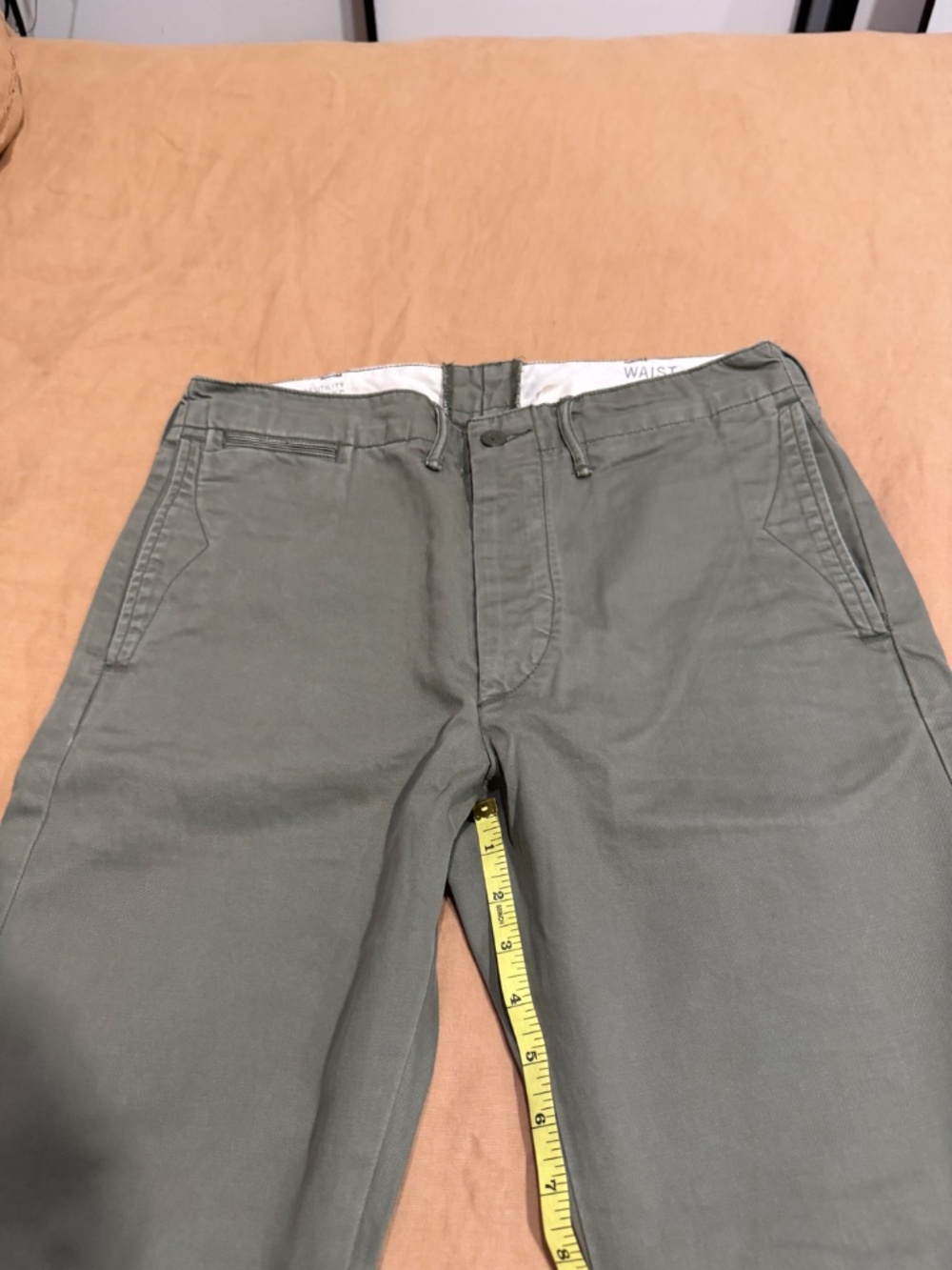 RRL Officer Chino, Olive, 32x30 - Picture 2 of 6